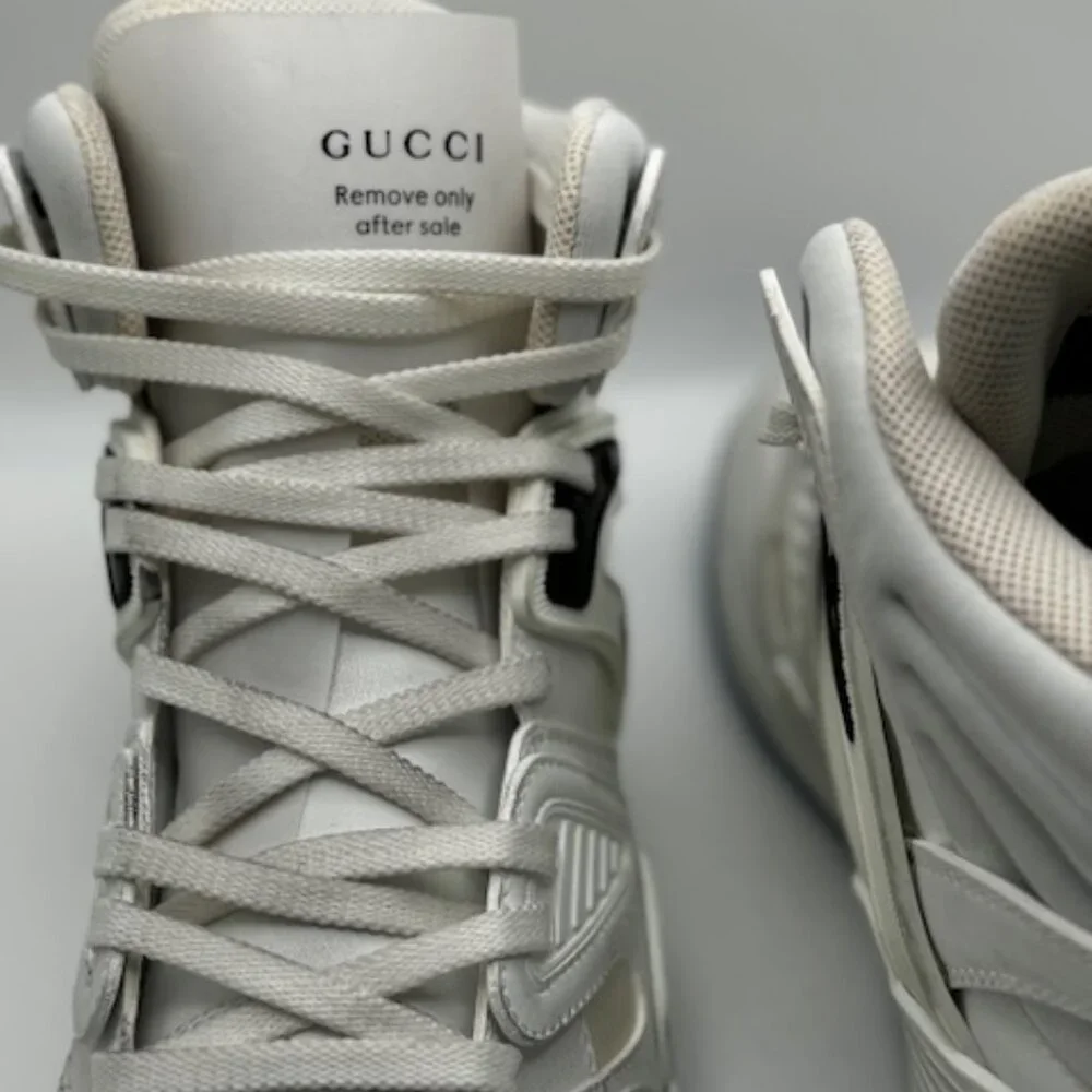 Gucci Men's Basket High-Top Sneakers 12 - Picture 9 of 11